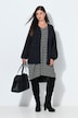 Strickjacke, meliert, Kapuze, Ballon-Langarm