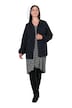 Strickjacke, meliert, Kapuze, Ballon-Langarm