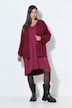 Strickjacke, meliert, Kapuze, Ballon-Langarm