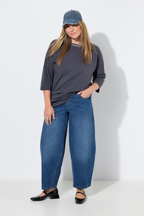 Barrel-Jeans, weite Barrel-Passform, 4-Pocket