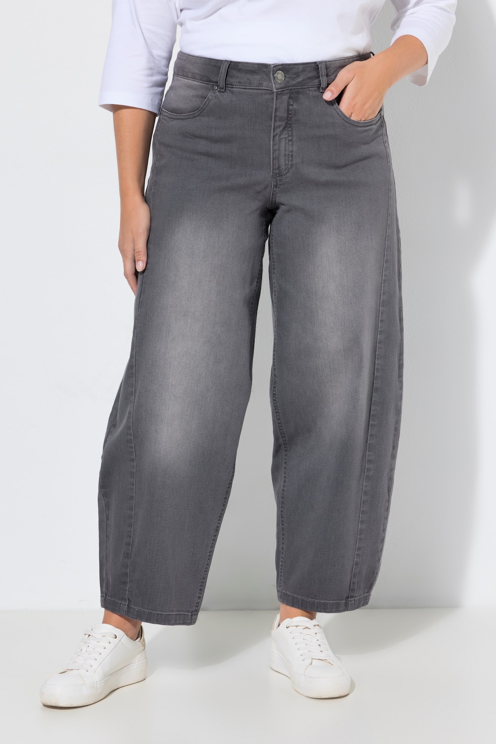 Barrel-Jeans, weite Barrel-Passform, 4-Pocket
