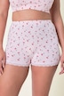 Pantys, 3er-Pack, Valentinstag, Kirschen/einfarbig mit Spitzensaum