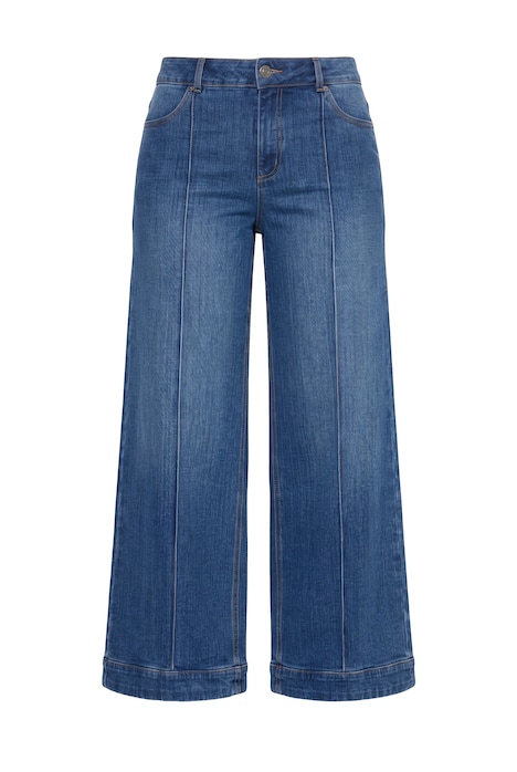 Jeans, weites Bein, Biese, 4-Pocket