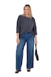 Jeans, weites Bein, Biese, 4-Pocket