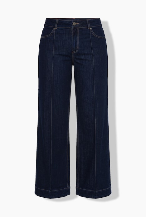 Jeans, weites Bein, Biese, 4-Pocket
