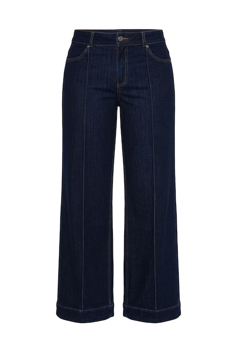 Jeans, weites Bein, Biese, 4-Pocket
