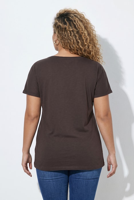 T-Shirt, Komfort Fit, Halbarm mit Umschlag