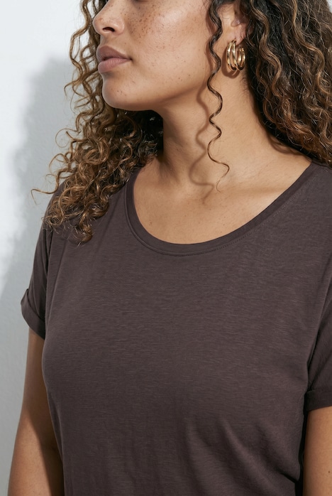 T-Shirt, Komfort Fit, Halbarm mit Umschlag