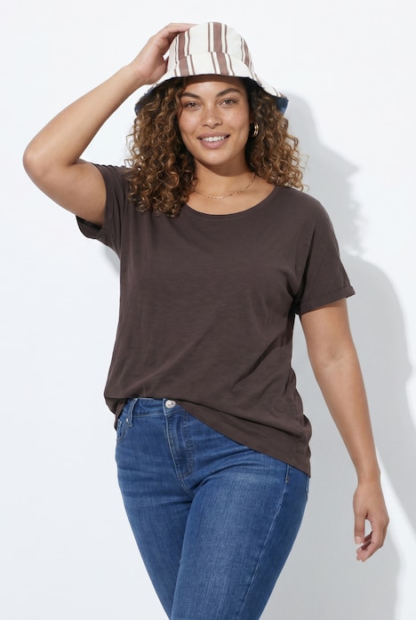 T-Shirt, Komfort Fit, Halbarm mit Umschlag