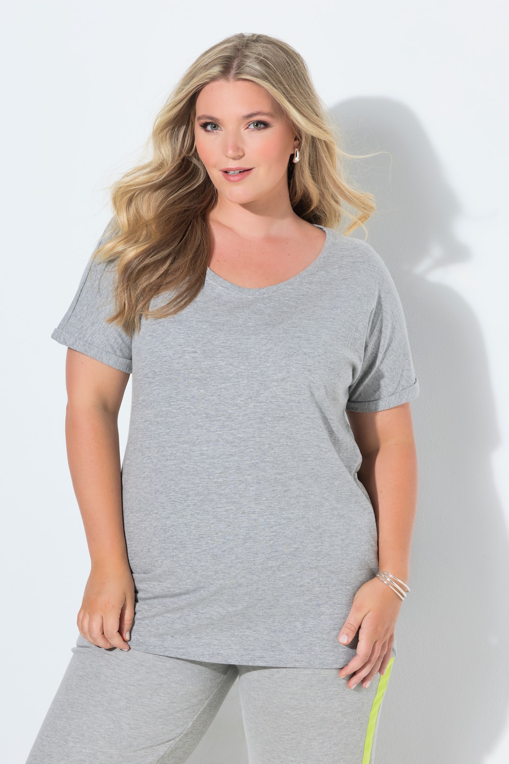 T-Shirt, Komfort Fit, Halbarm mit Umschlag