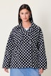Kurz-Trench, leicht oversized, Polka Dots, Reverskragen