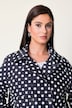 Kurz-Trench, leicht oversized, Polka Dots, Reverskragen