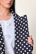 Kurz-Trench, leicht oversized, Polka Dots, Reverskragen