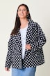 Kurz-Trench, leicht oversized, Polka Dots, Reverskragen