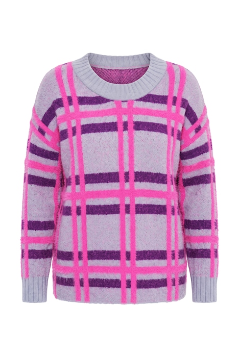 Textured Checked  Sweater
