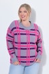 Trui, losse pasvorm, jacquard-ruitpatroon