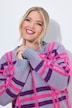 Trui, losse pasvorm, jacquard-ruitpatroon