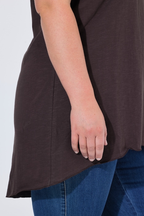 Tričko, áčkový střih, lem vzadu delší