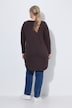 Langarmshirt, A-Linie, Saum hinten länger