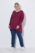 Langarmshirt, A-Linie, Saum hinten länger