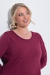 Langarmshirt, A-Linie, Saum hinten länger