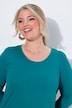 Langarmshirt, A-Linie, Saum hinten länger