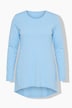 Langarmshirt, A-Linie, Saum hinten länger