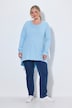 Langarmshirt, A-Linie, Saum hinten länger