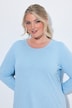 Langarmshirt, A-Linie, Saum hinten länger