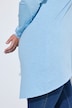 Langarmshirt, A-Linie, Saum hinten länger