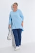 Langarmshirt, A-Linie, Saum hinten länger