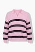 Polo-Pullover, Loose Fit, Blockstreifen