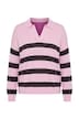 Block Stripe Collared Sweater