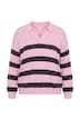 Block Stripe Collared Sweater