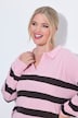 Polo-Pullover, Loose Fit, Blockstreifen