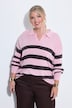 Polo-Pullover, Loose Fit, Blockstreifen