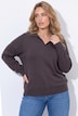 Polo-Pullover, Loose Fit, Polokragen mit V-Ausschnitt