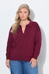 Polo-Pullover, Loose Fit, Polokragen mit V-Ausschnitt