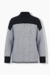 Pullover, Boxy Loose Fit, Zackenmuster, Stehkragen