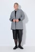 Long-Strickjacke, Straight Fit, offene Jacke, Zackenmuster