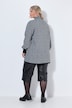 Long-Strickjacke, Straight Fit, offene Jacke, Zackenmuster