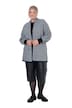 Long-Strickjacke, Straight Fit, offene Jacke, Zackenmuster