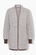 Long-Strickjacke, Straight Fit, offene Jacke, Zackenmuster
