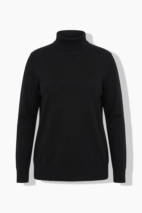 Rollkragenpullover, Straight Fit, Langarm
