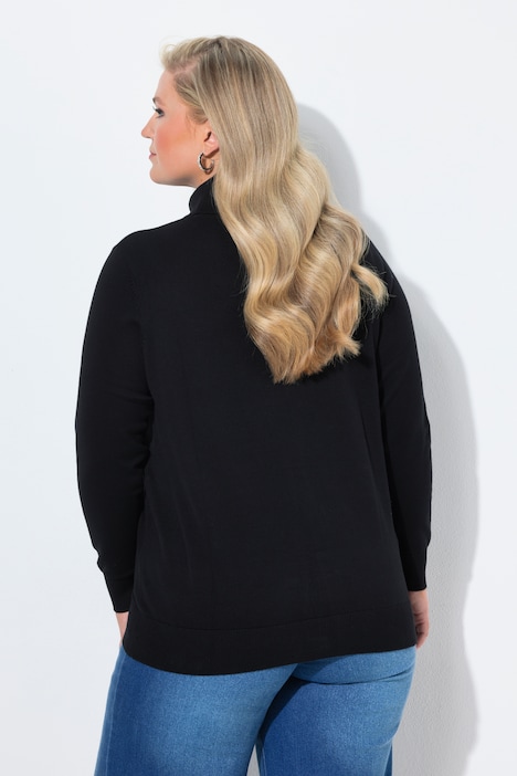 Rollkragenpullover, Straight Fit, Langarm