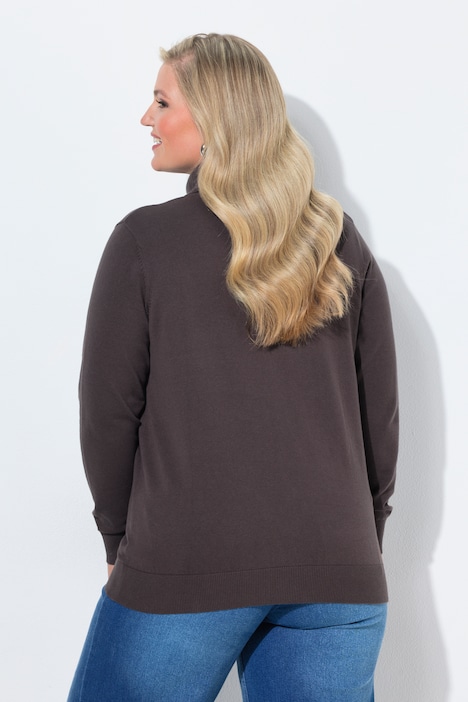 Rollkragenpullover, Straight Fit, Langarm