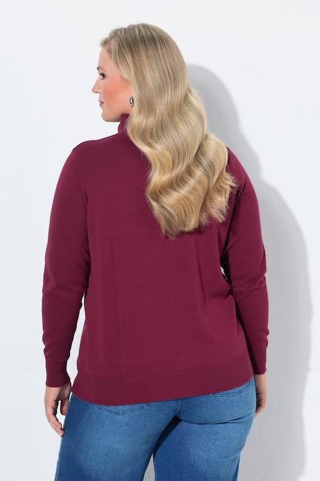 Rollkragenpullover, Straight Fit, Langarm