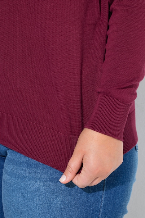 Rollkragenpullover, Straight Fit, Langarm