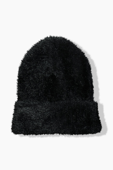 Strickmütze, Flauschstrick, breite Krempe