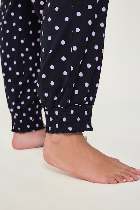 Pyjama, Zweiteiler, Katze, gepunktete Hose